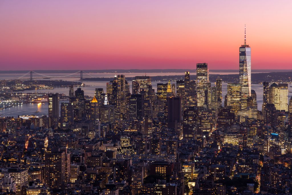 Coucher de soleil à New York