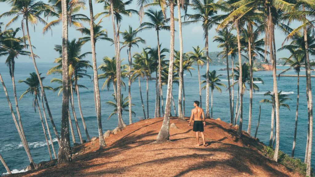 homme en vacance